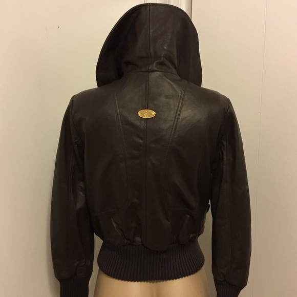 Baby Phat Brown Leather Jacket/Coat Size Small - Picture 3 of 8